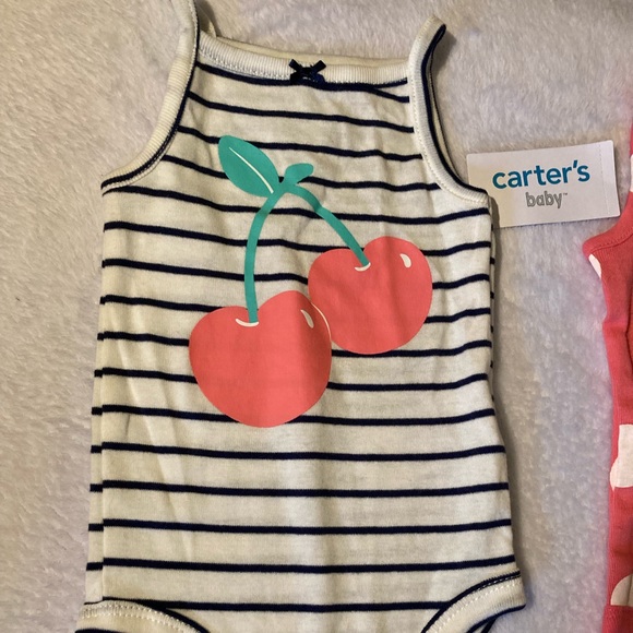 Carter’s 3 Month Girls Summer Tank Bodysuits ☀️ - Picture 2 of 8